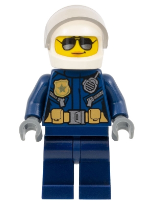 Police - City Motorcyclist Female, Silver Sunglasses, Trans-Clear Visor