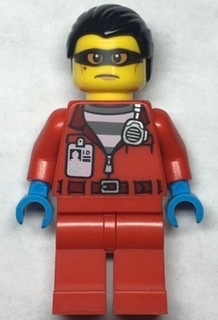 Police - Crook Vito, Red Jacket with Prison Shirt and I.D. Tag