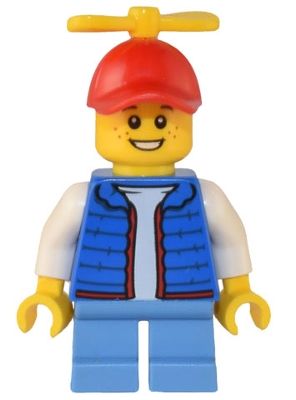 Billy - Blue Vest, Tiny Yellow Propeller