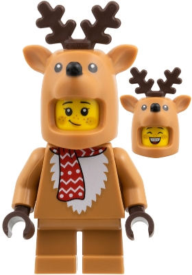 Child - Girl, Reindeer Costume, Red Scarf