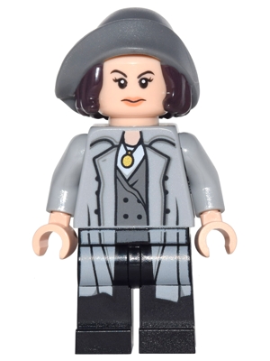Tina Goldstein - Light Bluish Gray Trench Coat, Hair with Hat
