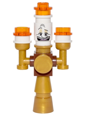 Lumière {Lumiere} - Brick, Modified 1 x 1 with Studs on 4 Sides, 2 Candle Arms