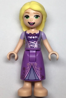 Rapunzel - Mini Doll, Metallic Pink Laced Dress
