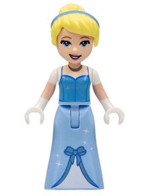 Cinderella - Dress with Sparkles and Bow, Medium Blue Top