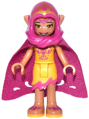Azari Firedancer - Bright Light Orange with Long Cape and Hood