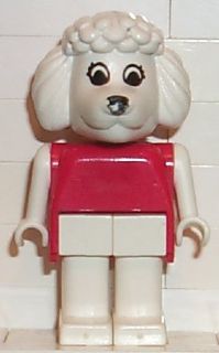 Fabuland Poodle - Paulette Poodle, White Eyes