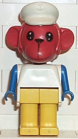 Fabuland Monkey - Oscar Orangutan, Red Head, White Hat
