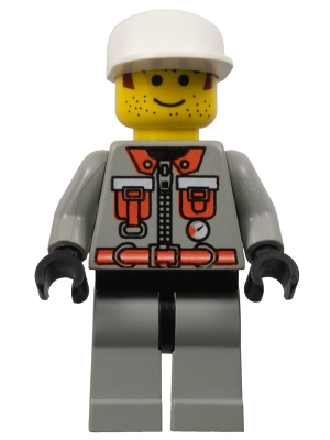 Fire - City Center 5, Light Gray Legs with Black Hips, White Cap, Brown Sideburns