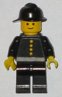 Fire - Torso Sticker with 4 Buttons, Black Fire Helmet