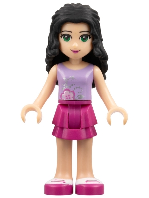 Friends Emma - Magenta Layered Skirt, Lavender Top