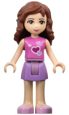 Friends Olivia (Light Nougat) - Medium Lavender Skirt, Dark Pink Top