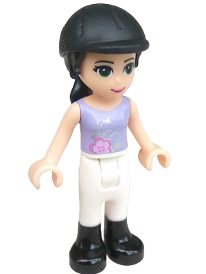 Friends Emma - White Riding Pants, Lavender Top