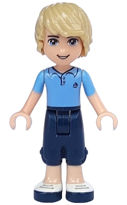 Friends Andrew - Dark Blue Cropped Trousers, Bright Light Blue Polo Shirt