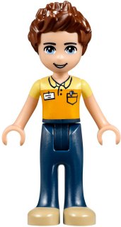 Friends Daniel - Dark Blue Trousers, Orange and Bright Light Yellow Polo Shirt