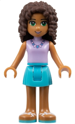 Friends Andrea - Medium Azure Skirt, Lavender Top