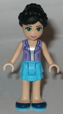 Friends Iva - Medium Azure Layered Skirt, Lavender Vest Top