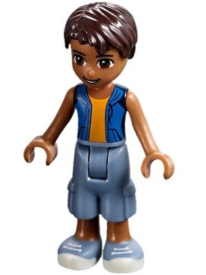 Friends Robert - Sand Blue Long Shorts, Blue Sleeveless Hoodie