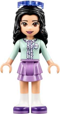 Friends Emma - Medium Lavender Layered Skirt, Light Aqua Top, Sunglasses