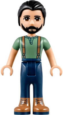 Friends Steve - Dark Blue Pants, Sand Green Top
