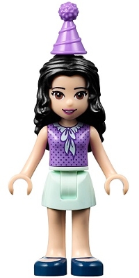 Friends Emma - Light Aqua Skirt, Medium Lavender Top and Party Hat
