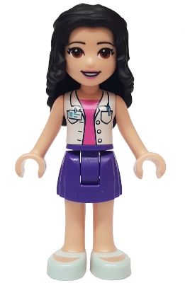 Friends Emma - Dark Purple Skirt, White Blouse with ID Card