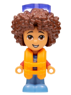 Friends Santiago - Micro Doll, Red and Blue Shirt with Shark, Orange Life Jacket, Trans-Purple Sunglasses