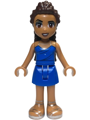 Friends Andrea (Adult) - Blue Halter Dress with Silver Straps