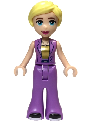 Friends Stephanie (Adult) - Medium Lavender Suit with Gold Shirt, Black Shoes with White Soles