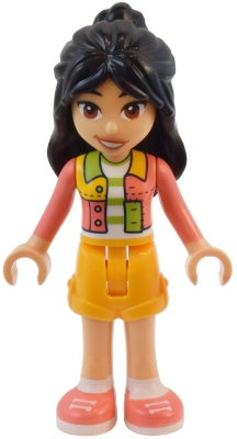 Friends Liann - Coral Patchwork Jacket, Bright Light Orange Shorts, Coral Shoes