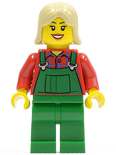 Overalls Farmer Green, Tan Female Hair