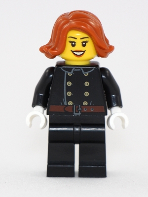 Fire - Jacket with 8 Buttons, Dark Orange Female Hair Short Swept Sideways