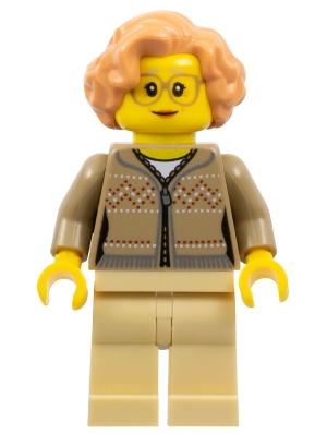Grandmother - Dark Tan Fair Isle Sweater, Tan Legs, Nougat Hair, Glasses