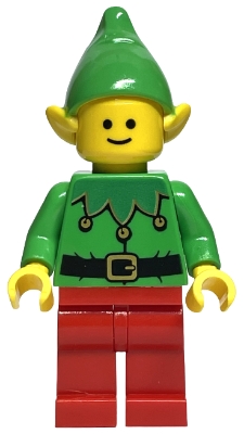 Elf - Green Scalloped Collar with Bells, Red Legs
