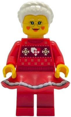 Mrs. Claus - Red Holiday Sweater and Wavy Skirt