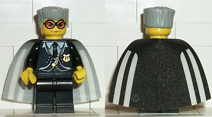 Madam Rolanda Hooch - Black Outfit, Yellow Head, Cape with White Stripes