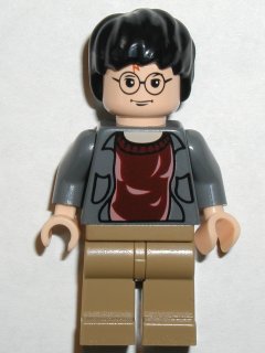 Harry Potter - Dark Bluish Gray Open Shirt Torso, Dark Tan Legs