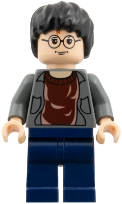Harry Potter - Dark Bluish Gray Open Shirt Torso, Dark Blue Legs