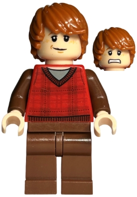Ron Weasley - Red Tartan Sweater, Reddish Brown Legs