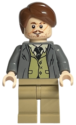 Professor Remus Lupin - Dark Bluish Gray Jacket, Olive Green Vest