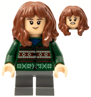 Hermione Granger - Dark Green Sweater, Dark Bluish Gray Short Legs