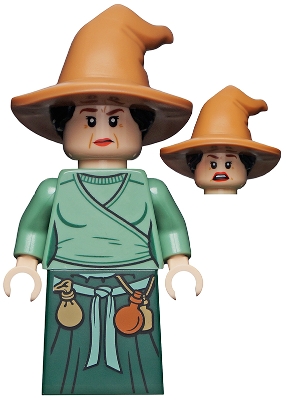 Wizard - HP Wizarding World Female, Medium Nougat Hat, Sand Green Top, Dark Green Skirt