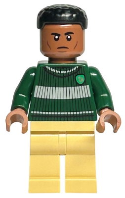 Blaise Zabini - Dark Green Slytherin Quidditch Sweater, Tan Legs