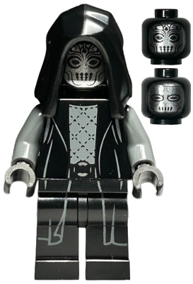 Death Eater - Black Hood, Dark Bluish Gray Arms, Double Cheek Lines / Squinting Eyes