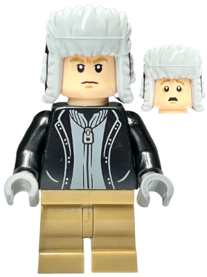 Draco Malfoy - Black Jacket, Dark Tan Medium Legs, Black Ushanka Hat