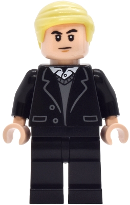 Draco Malfoy - Black Suit, Dark Bluish Gray Sweater