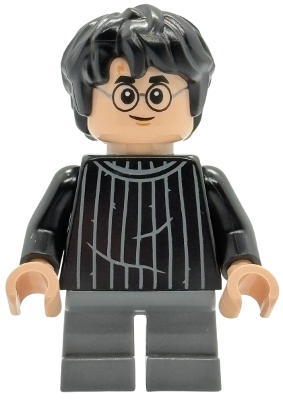 Harry Potter - Black Striped Sweater, Dark Bluish Gray Short Legs
