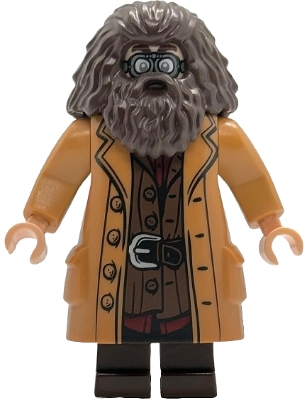 Rubeus Hagrid - Medium Nougat Topcoat with Buttons, Goggles