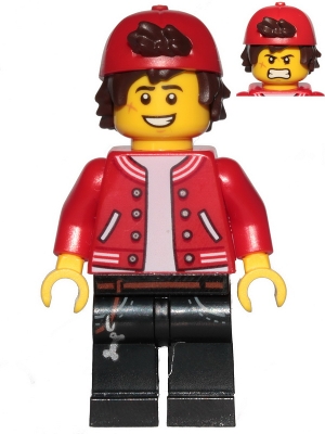 Jack Davids - Red Jacket with Backwards Cap (Large Smile with Teeth / Angry)