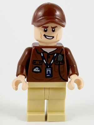 Park Worker - Male, Reddish Brown Shirt and Cap, Tan Legs