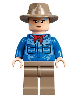 Dr. Alan Grant - Blue Shirt with Water Stains